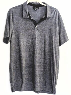 Marc Anthony Gray Polo Shirt Men’s L Stretch Short Sleeve Modern Fit